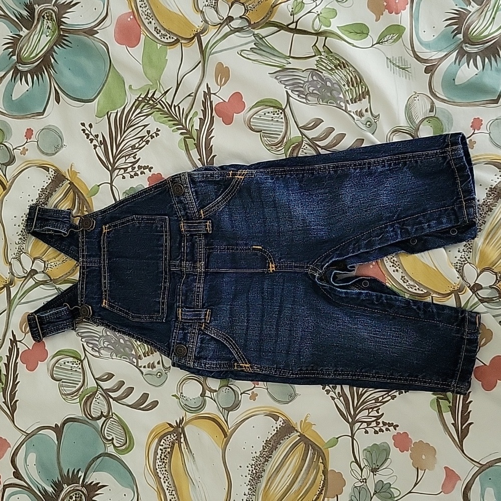 Old Navy Boys 6-12M Denim Overalls